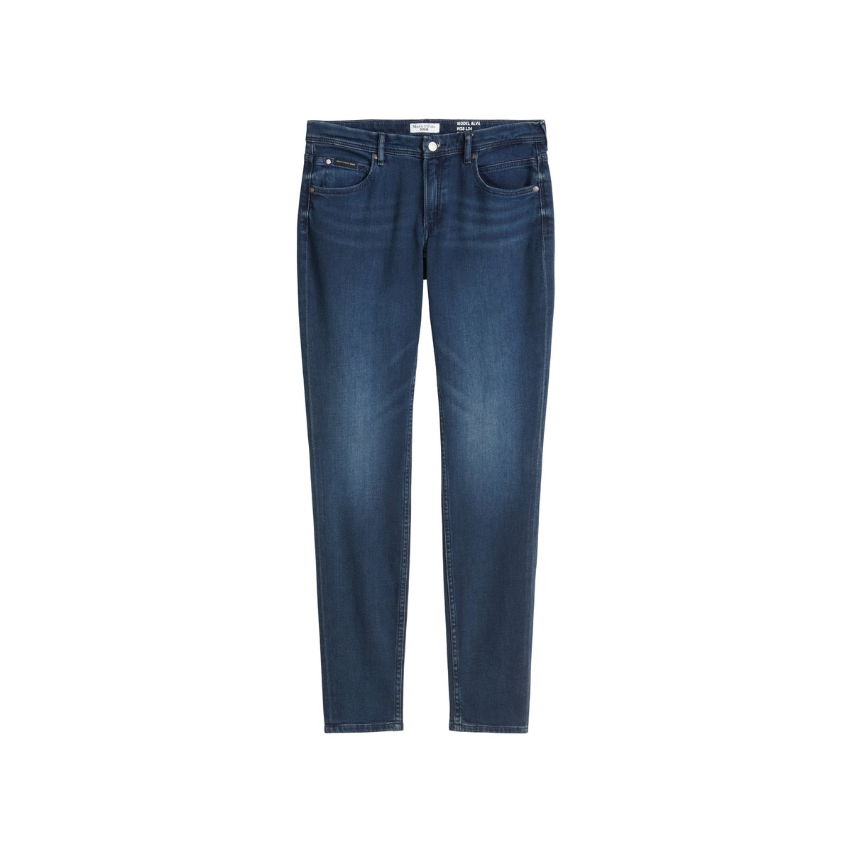 Jeans modèle Alva slim en mélange de coton organique bleu foncé, MARC O’POLO DENIM