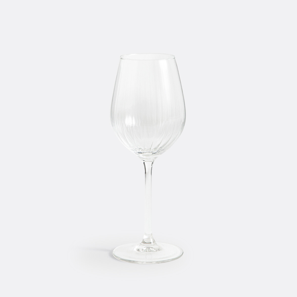 Lot de 6 verres à vin en verre plissé, Pliso transparent, LA REDOUTE INTERIEURS