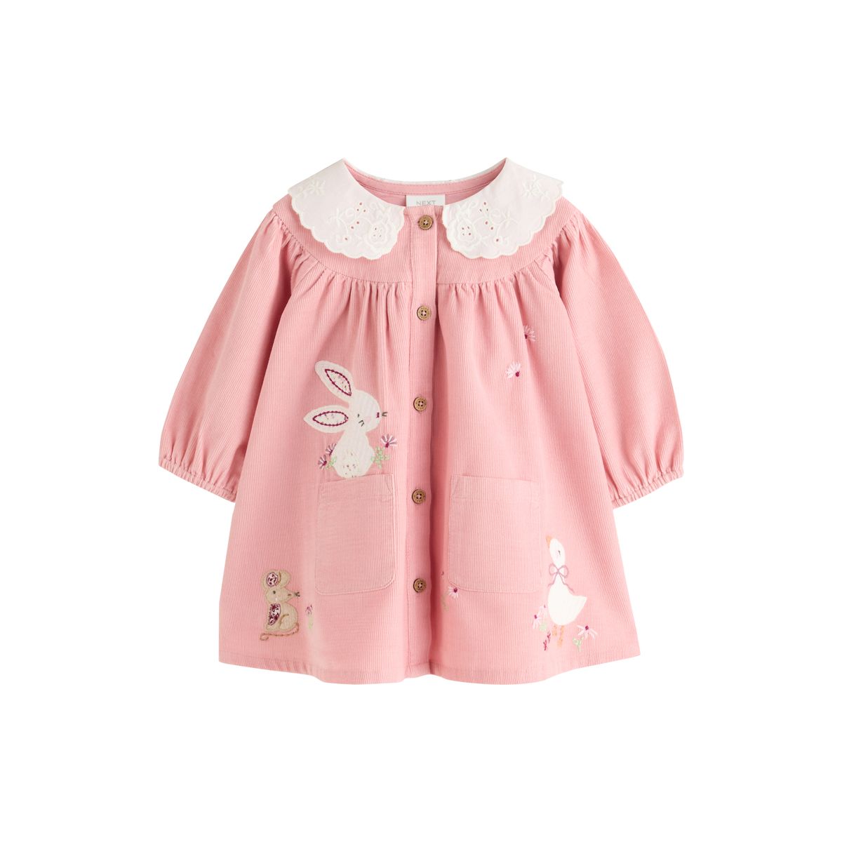 Robe brodée et collant bébé, 2 pièces rose, NEXT