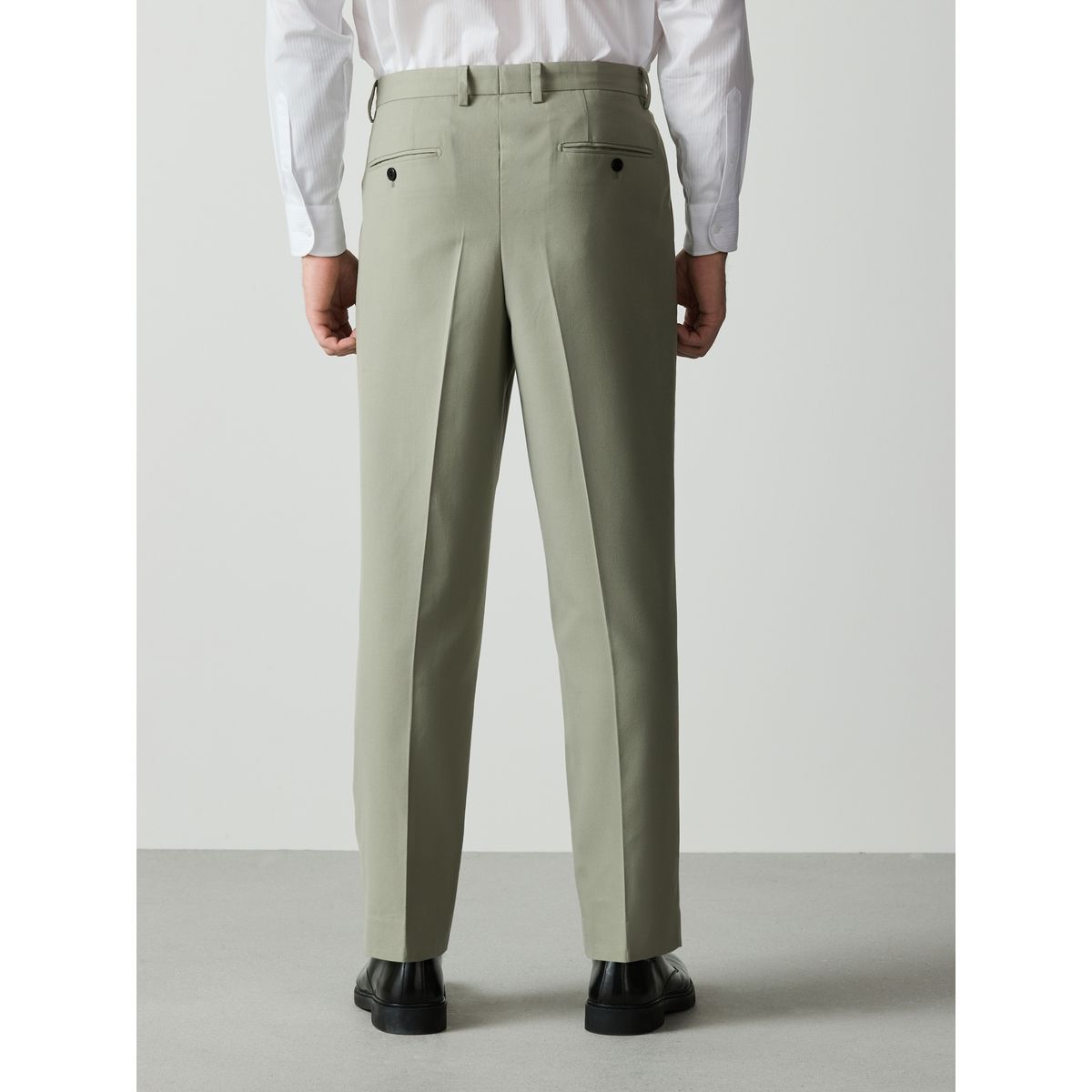 Pantalon de costume ample texturé vert sauge, NEXT