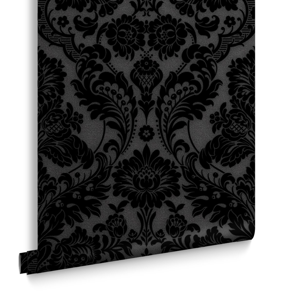 Papier peint Damassé gothique noir, GRAHAM ET BROWN