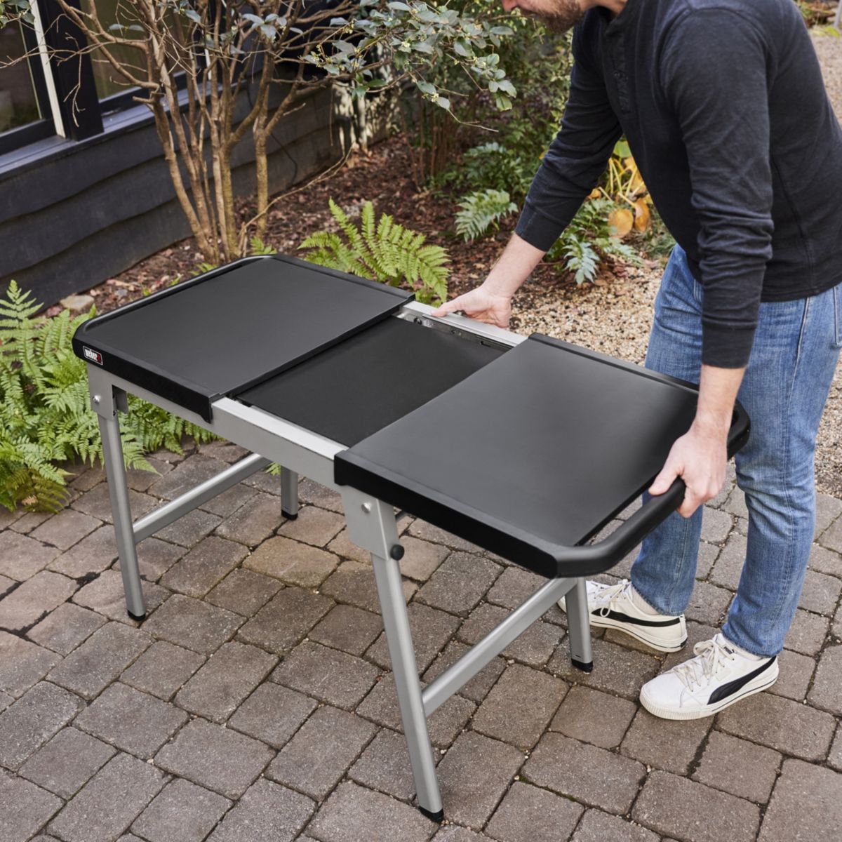 Support plancha Stand pliable pour plancha 43 et 56 cm inox, WEBER