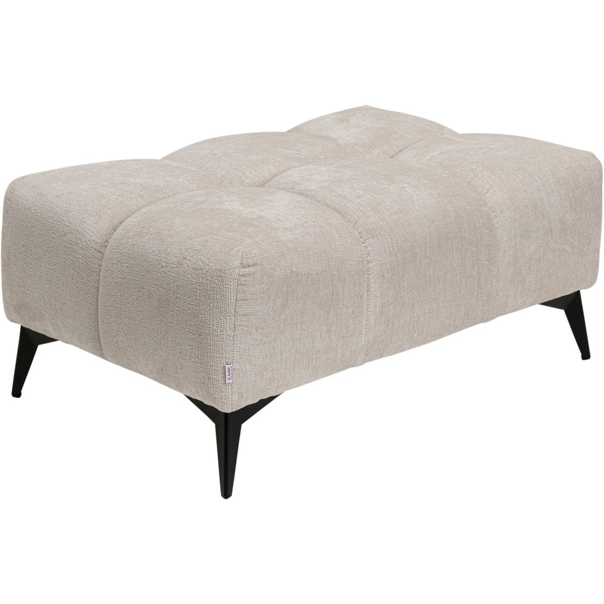 Repose-pieds en velours, NIA beige, KARE DESIGN