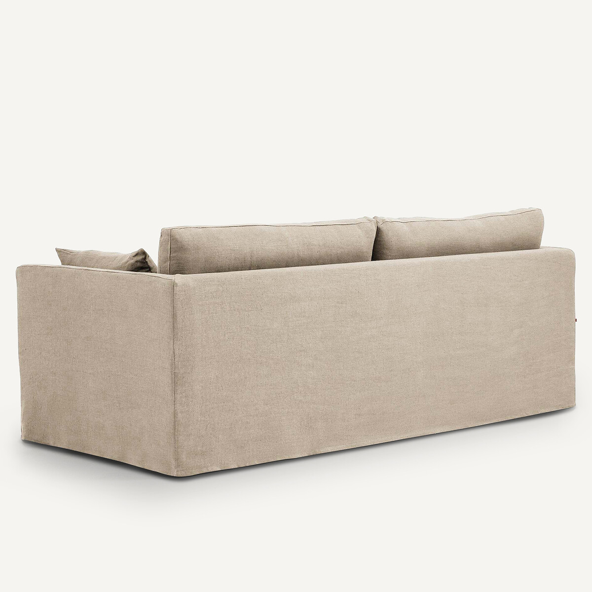 Sofá de 3, 4 ou 5 lugares, em linho grosso stonewashed, Néo Kinkajou natural, AM.PM