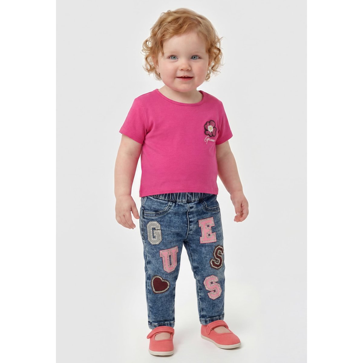 Jean Avec Écusson Logo bleu, GUESS KIDS