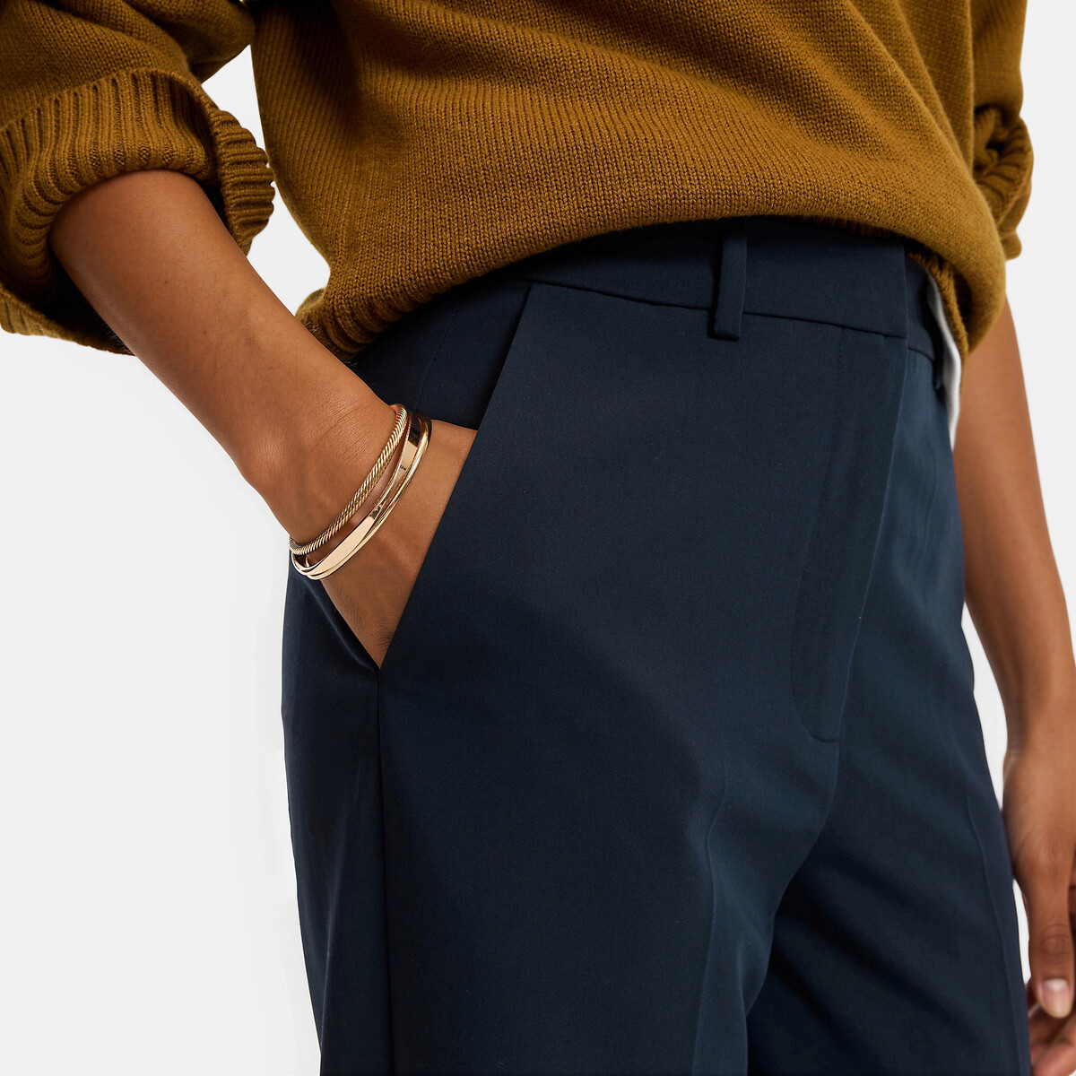 Straight Trousers navy blue, LA REDOUTE COLLECTIONS