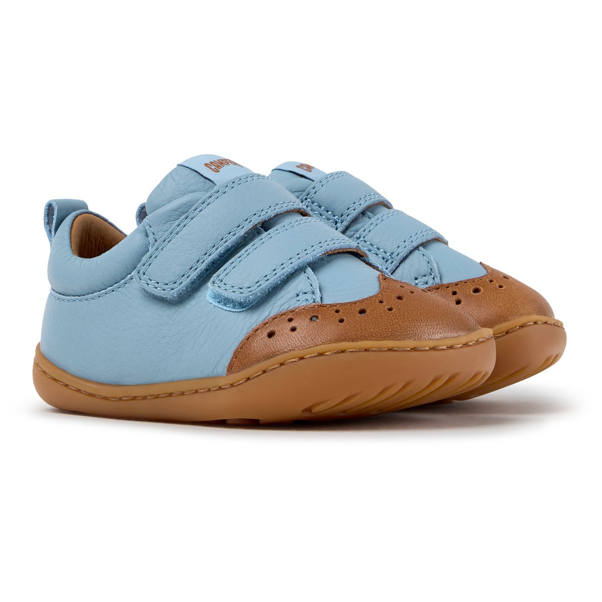 Baskets Peu Path Smooth Leather bleu brun 002, CAMPER