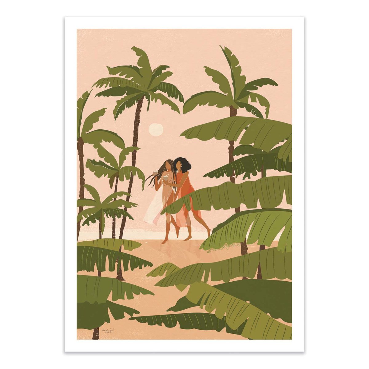 Affiche d'art - Tropical paradise - Andi Bell Art vert, WALL EDITIONS