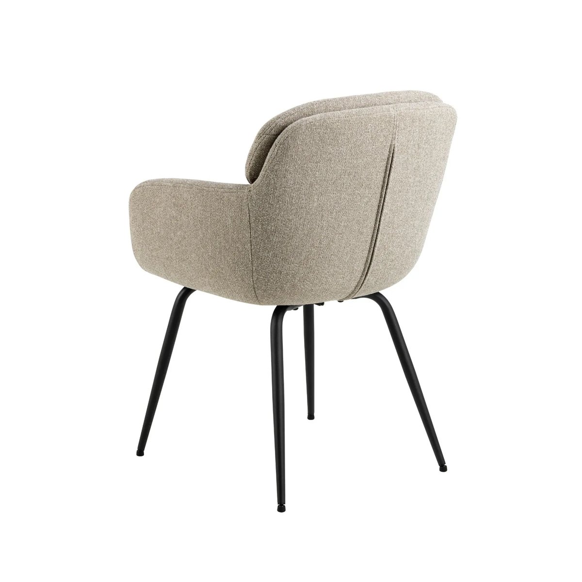 Chaise de salle à manger pieds métal assise tissu - MARTA beige, HELLIN, DEPUIS 1862