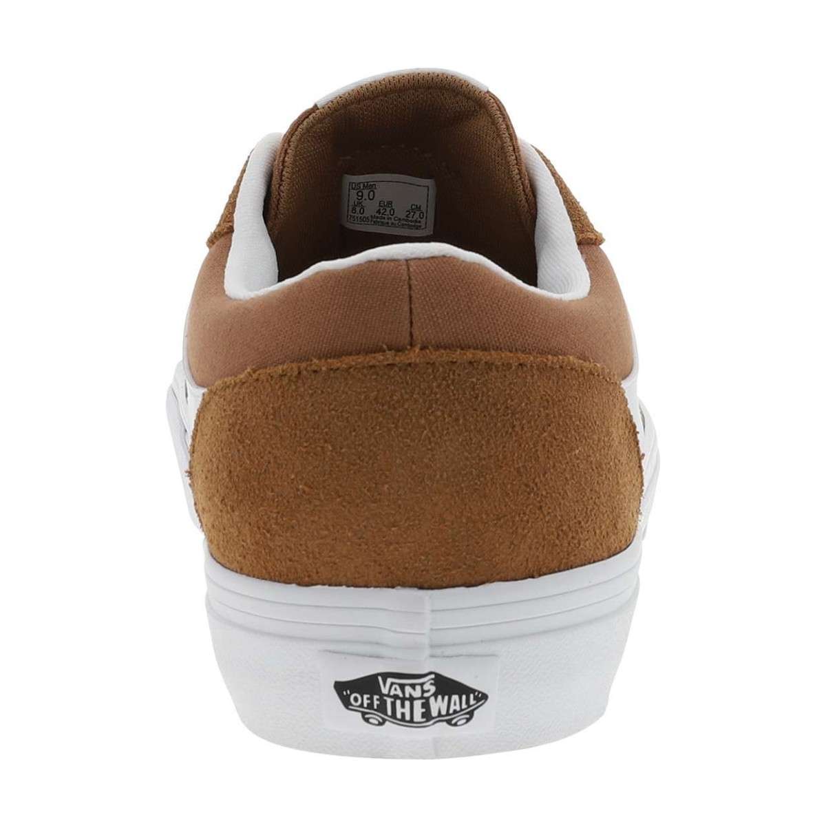 Baskets VERO LS cuir talon plat beige, VANS