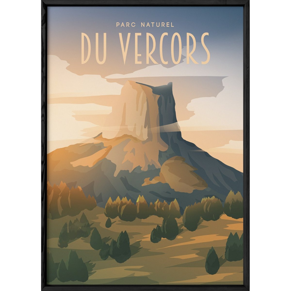 Affiche Parc du Vercors blanc, L'AFFICHERIE