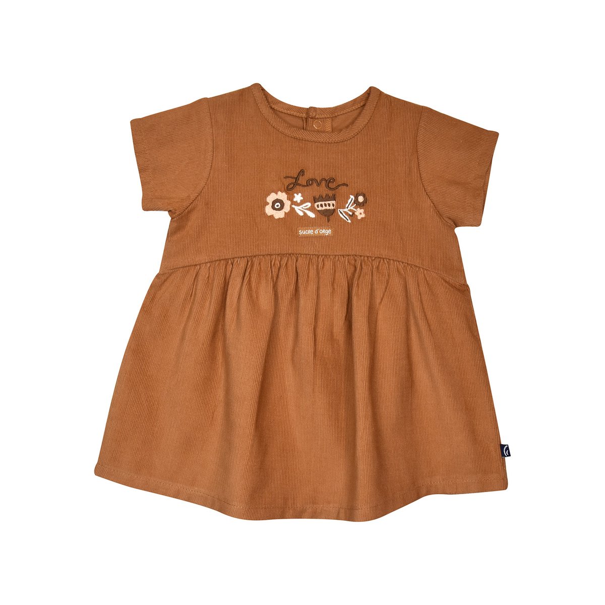 Ensemble tshirt robe mariane velours cotele marron, SUCRE D'ORGE