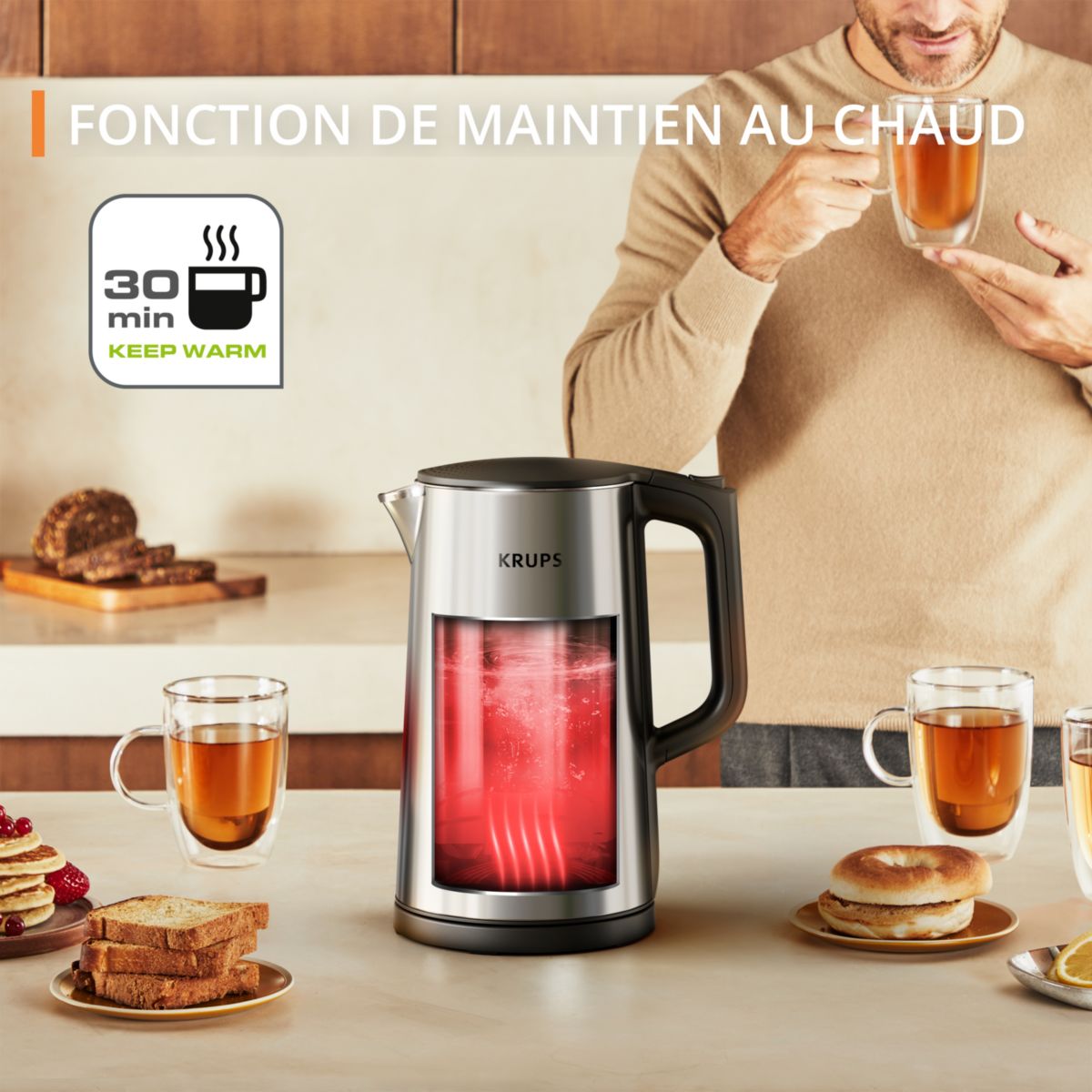 Bouilloire BW871DF0 couleur unique, KRUPS