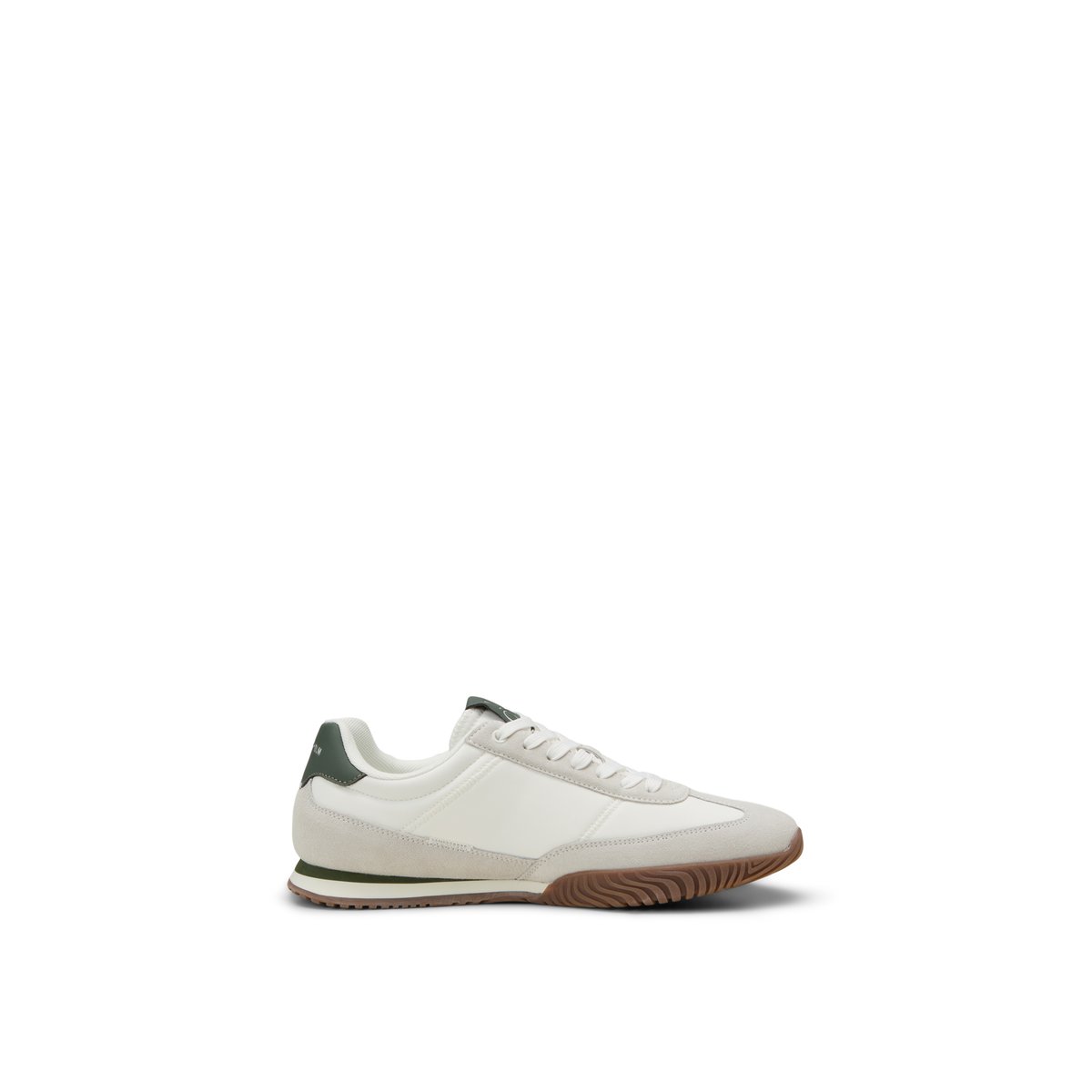Baskets Modèle Gustaf en cuir et en nylon blanc naturel, MARC O'POLO
