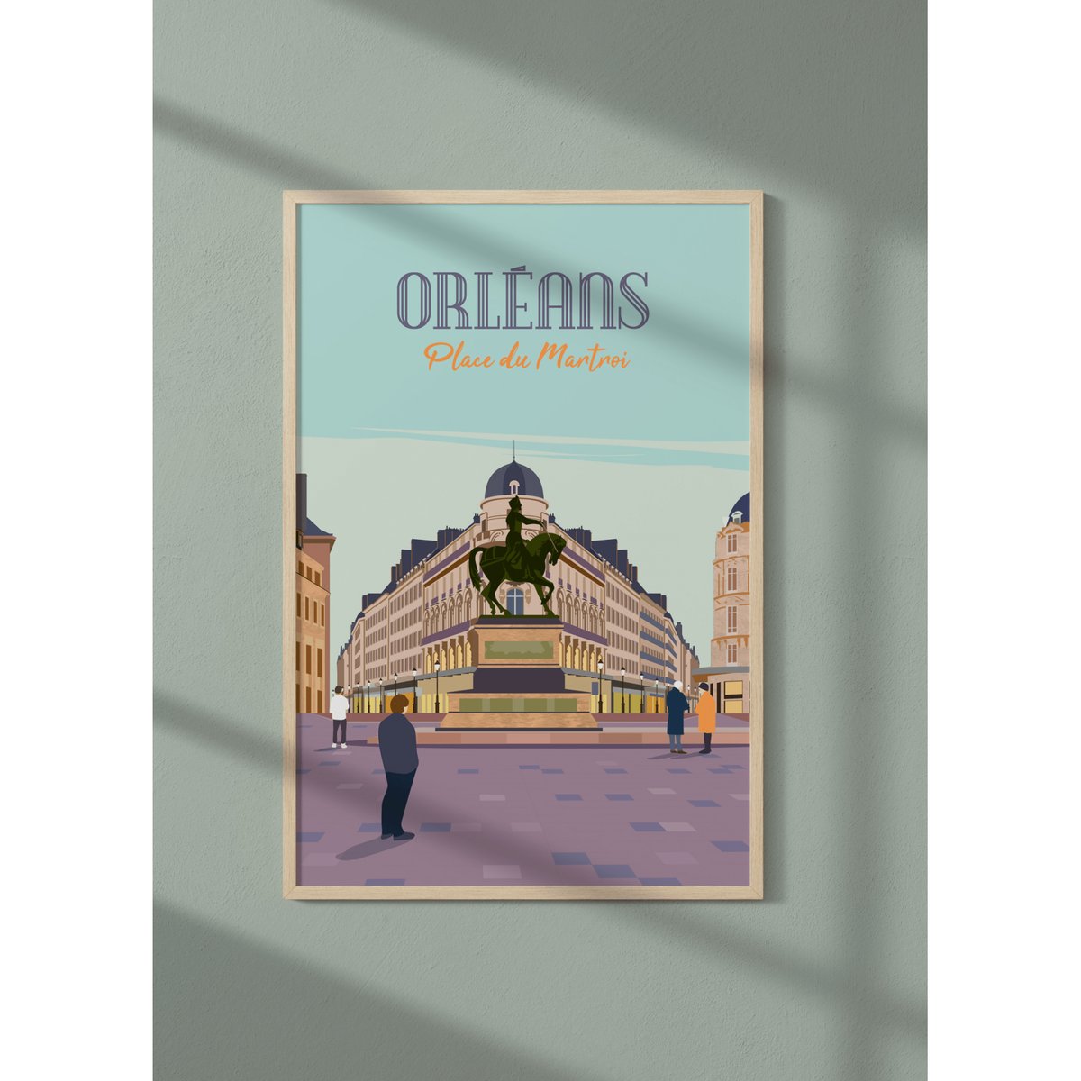 Affiche ville Orléans - Place du Martroi blanc, L'AFFICHERIE