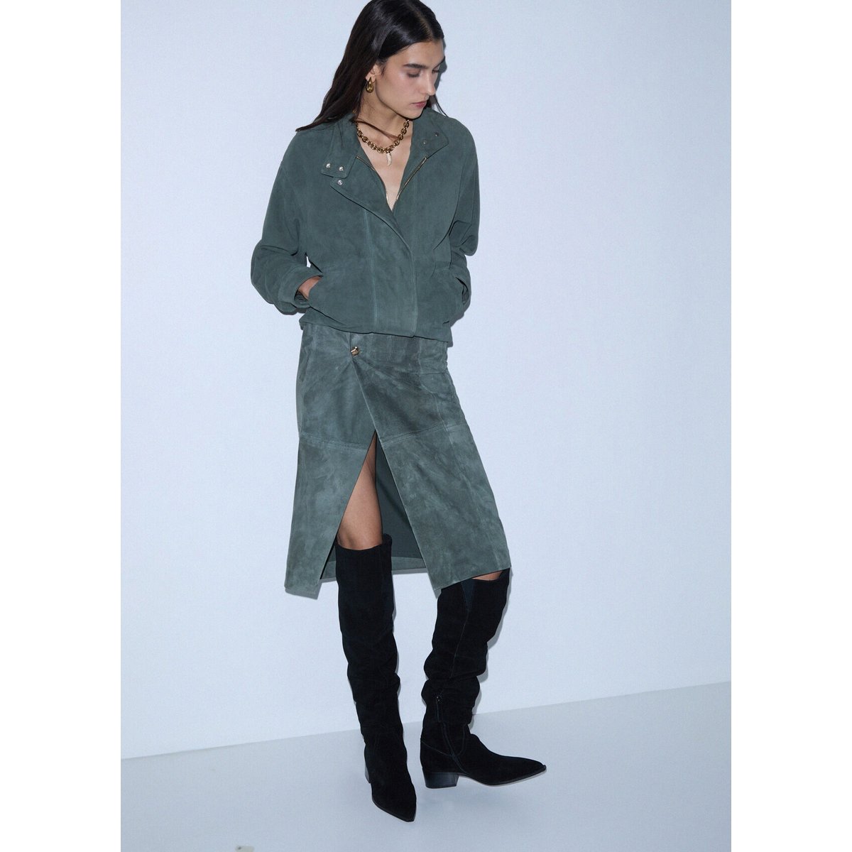 Bottes cuissardes en daim noir, LIU JO