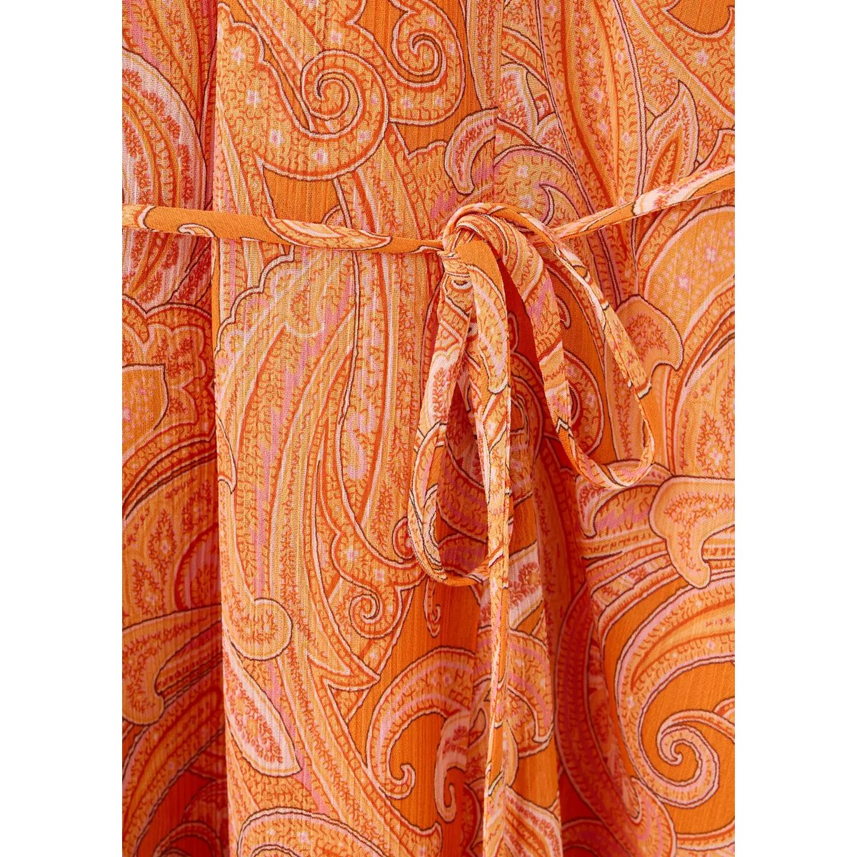 Robe col Halter paisley orange, MANGO