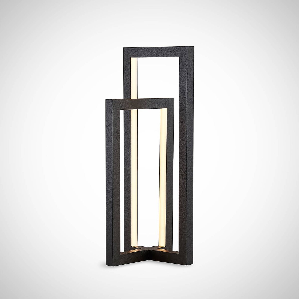 Lampe à poser en aluminium moderneLED, Hylda noir mat, LUCANDE