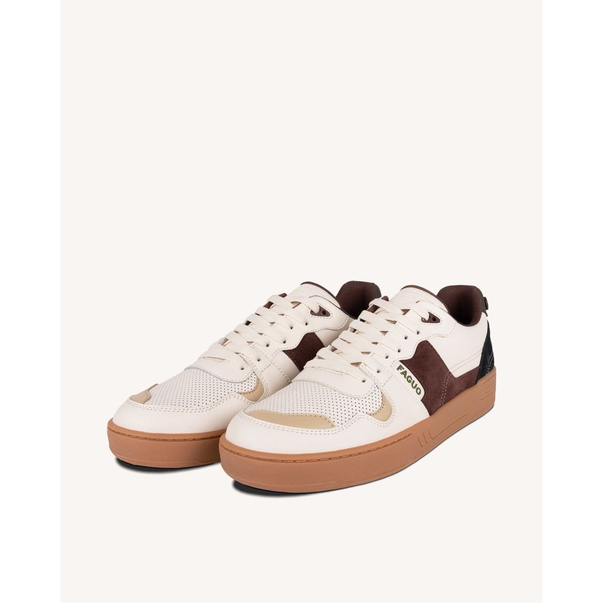 Baskets cuir suede CEIBA marron, FAGUO
