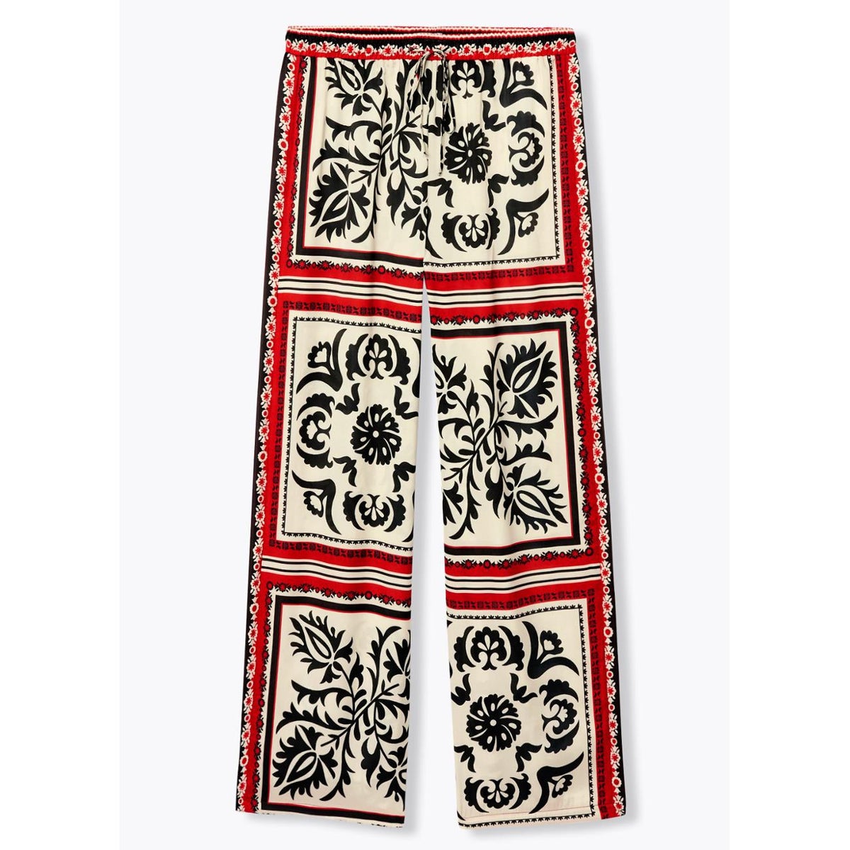Pantalon large en satin imprimé multicolore, PROMOD