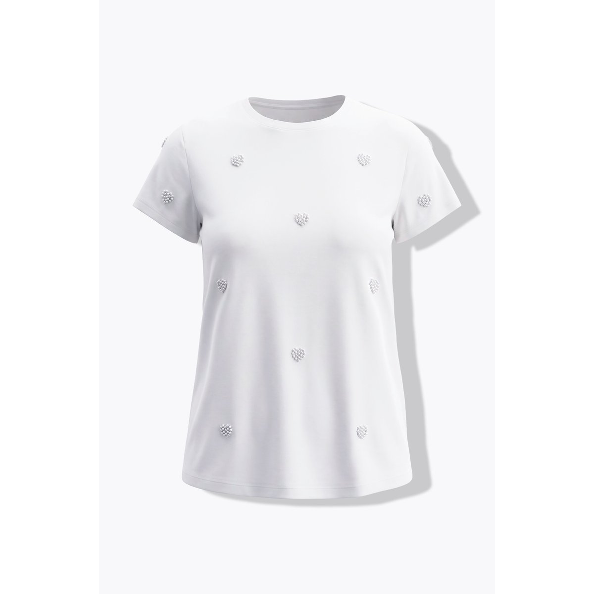 T-shirt coupe Slim Fit blanc cassé, STUDIO UNTOLD
