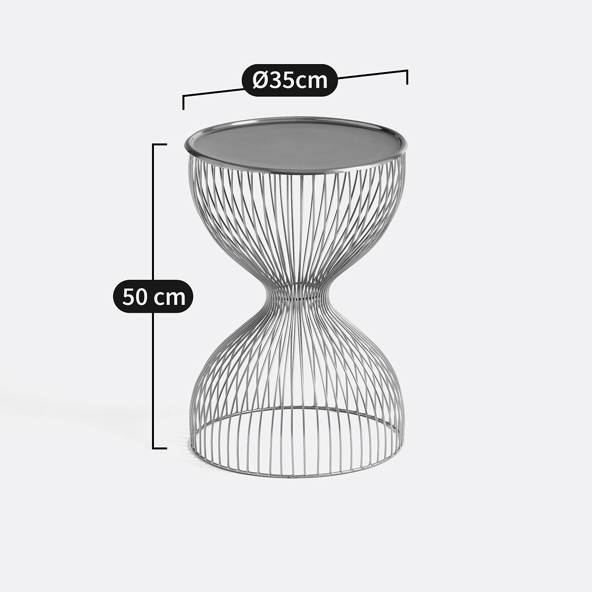 Janik Wire Cage Bedside Table gold-coloured, LA REDOUTE INTERIEURS