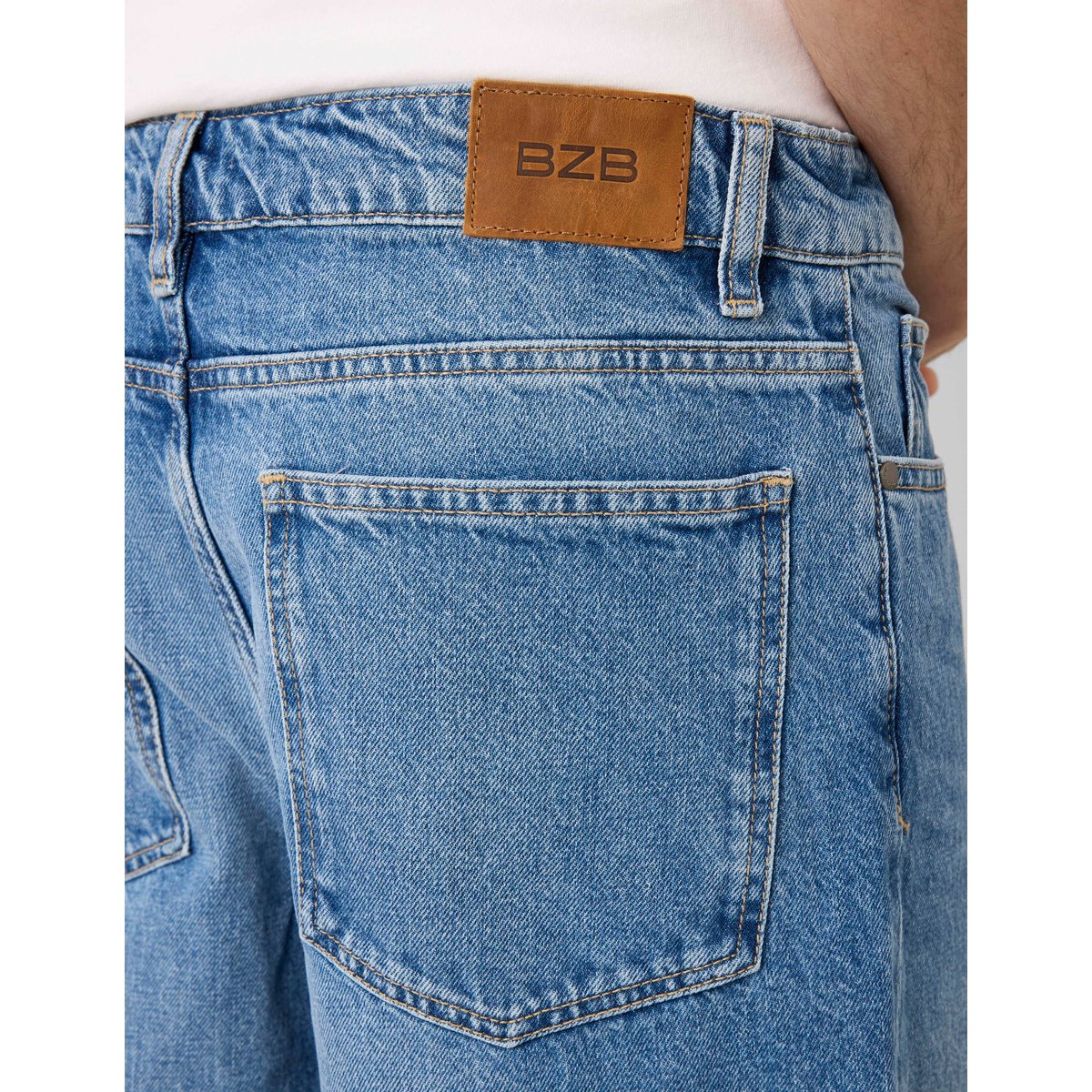 Jean loose double stone bleu moyen, BZB