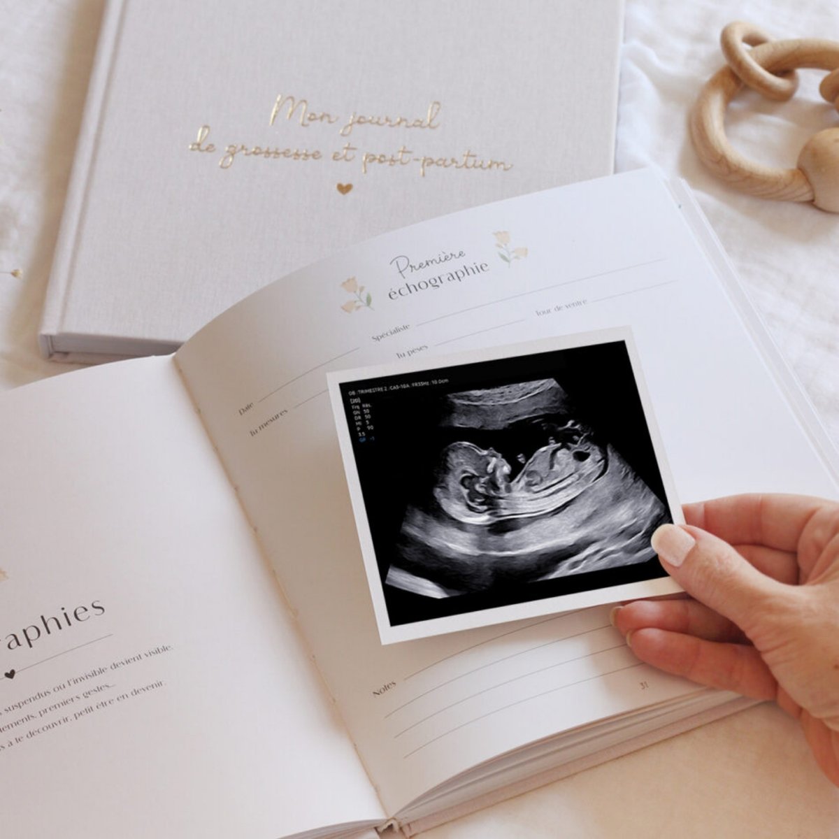 Journal de grossesse et post-partum beige, ZÜ