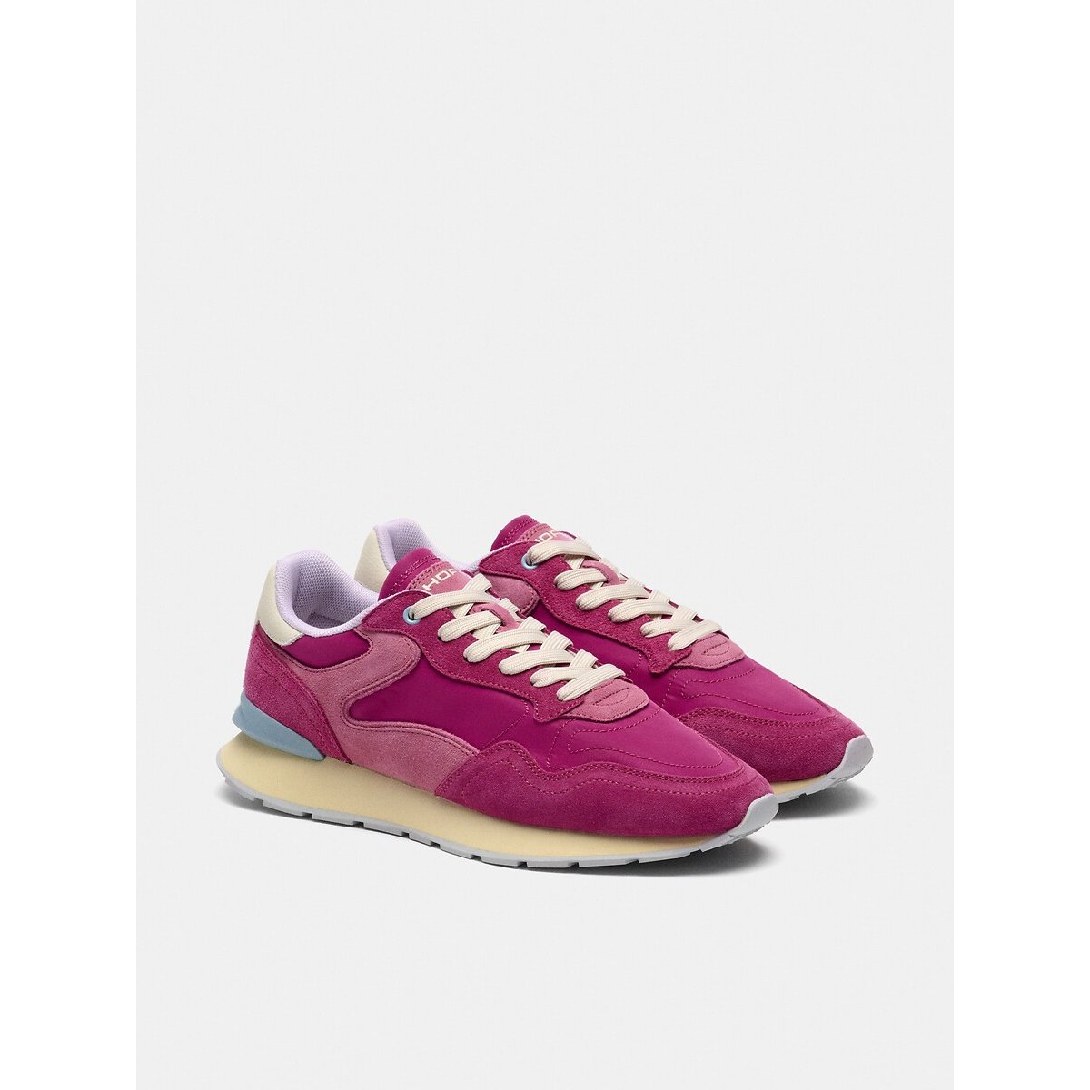 Baskets en cuir City Retro rose fuchsia, HOFF