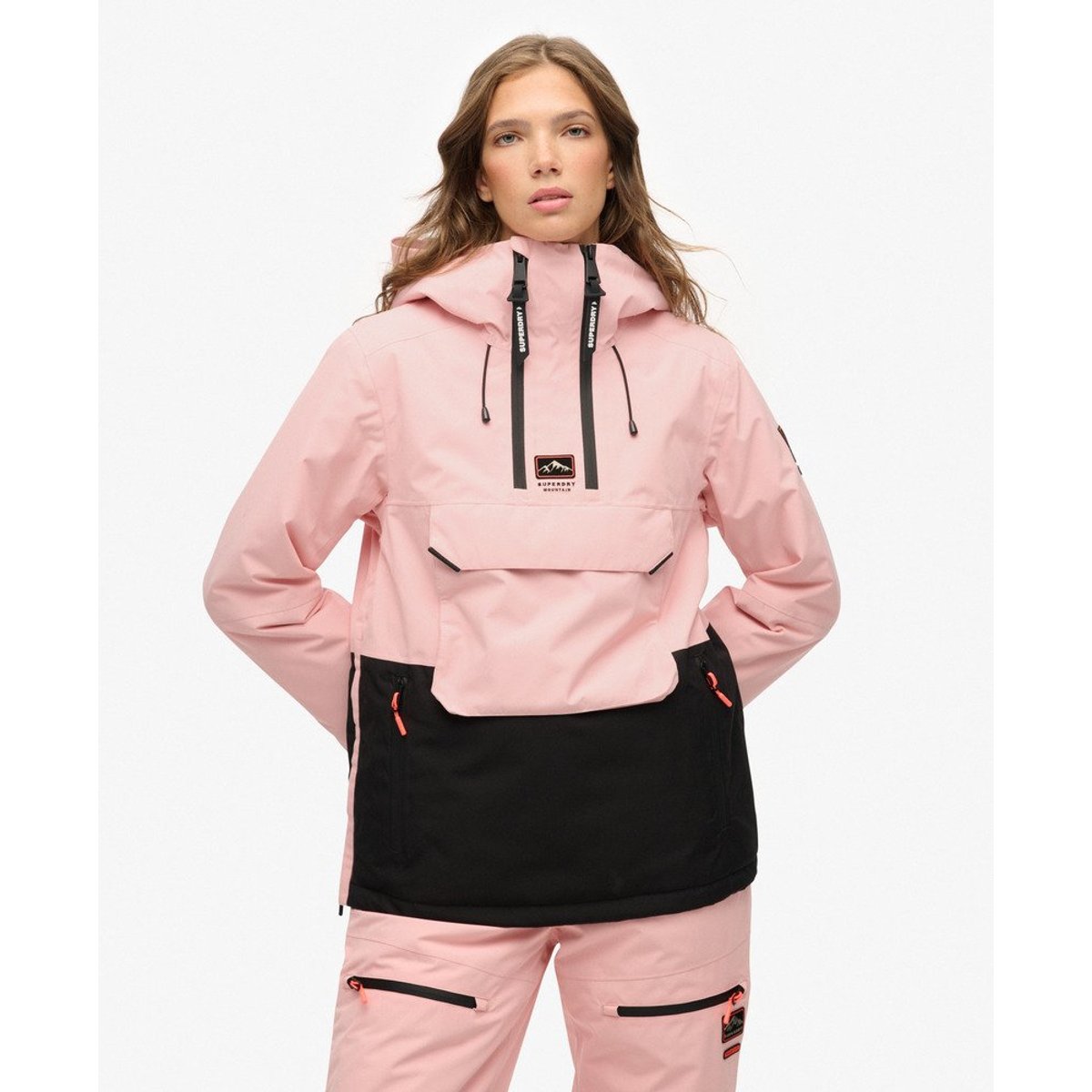 Veste de Ski Freestyle Overhead rose mat, SUPERDRY