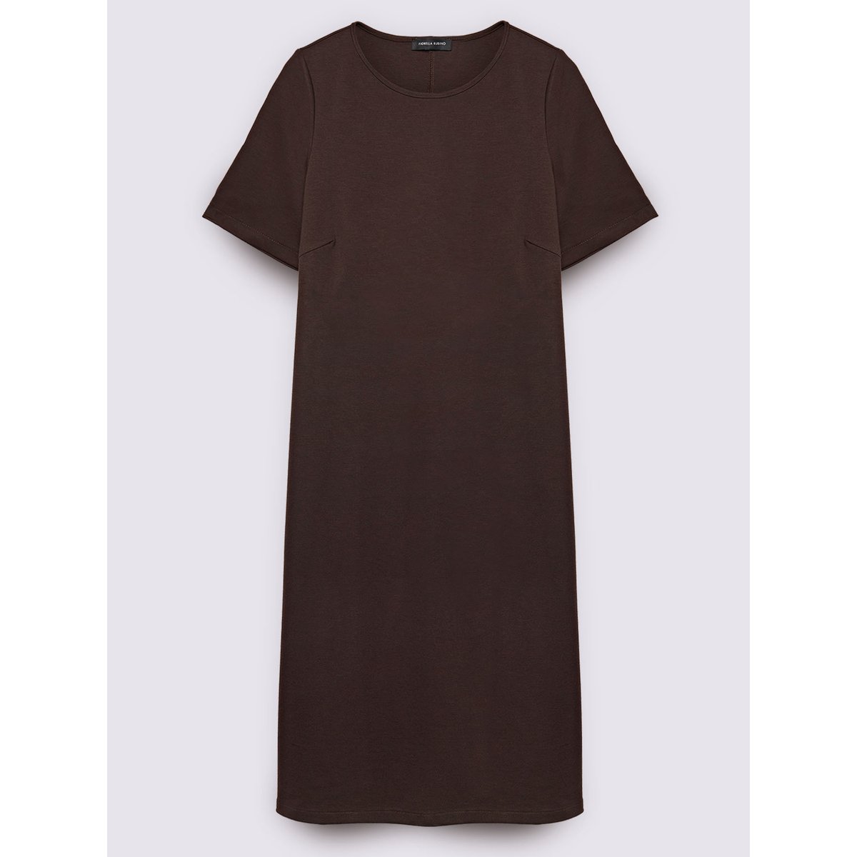 Robe longue en Point de Milan marron, FIORELLA RUBINO
