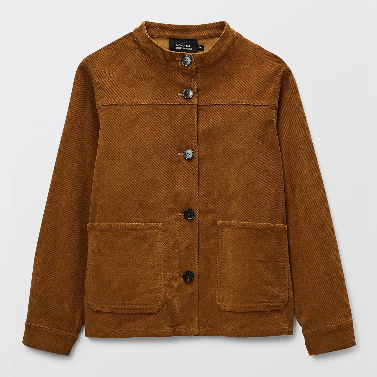 Veste courte en velours vieil or, MONOPRIX