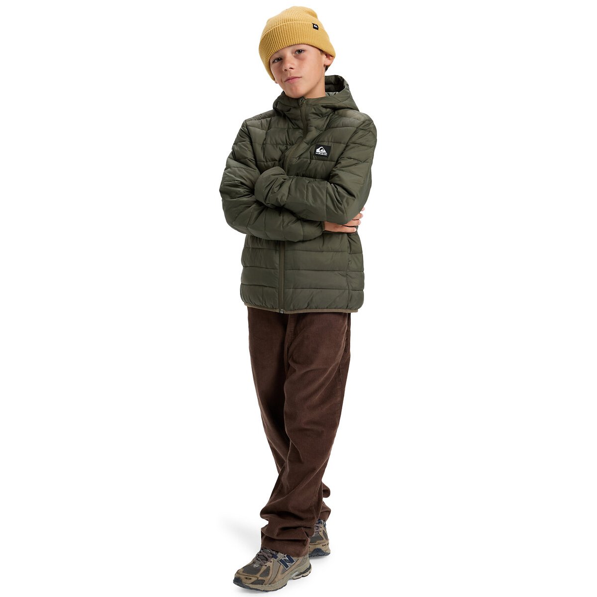Doudoune à capuche kaki, QUIKSILVER