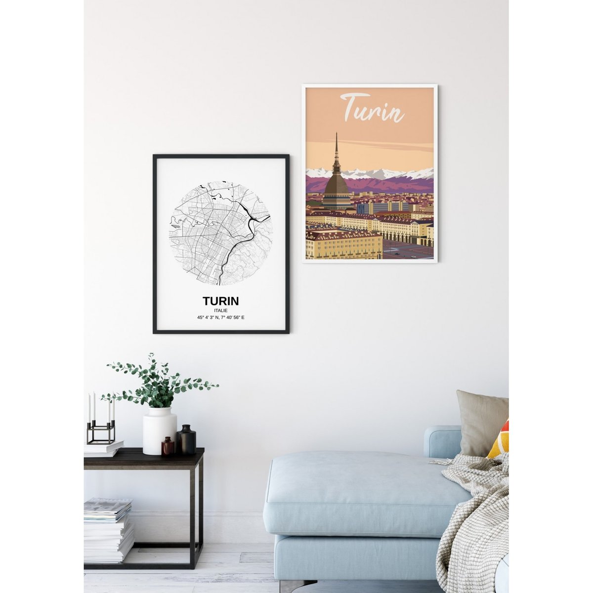 Affiche ville Turin blanc, L'AFFICHERIE
