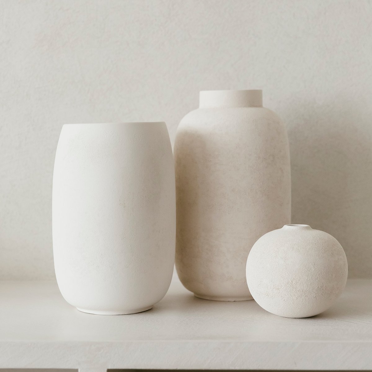 Vase haut 34 cm BULLET blanc, SP COLLECTION