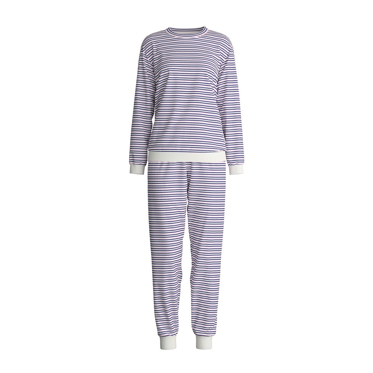 Pyjama avec bords élastiques manches longues Coton NIGHTWEAR XTRA bleu foncé, CALIDA