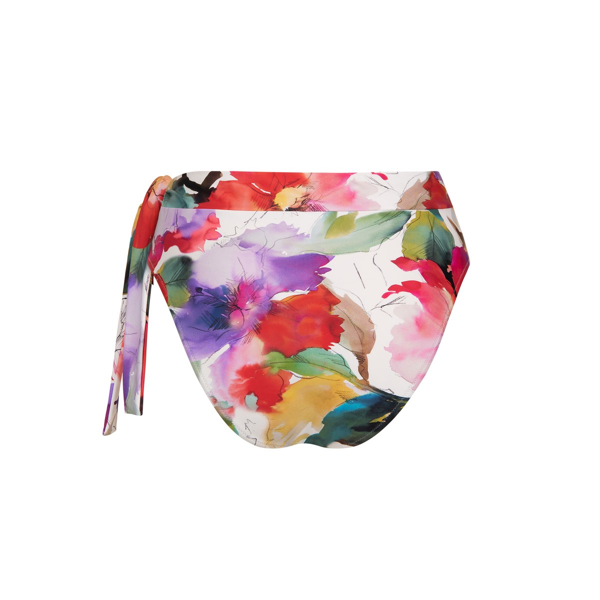 Bas maillot slip de bain échancré taille haute ROMA blanc, LISCA