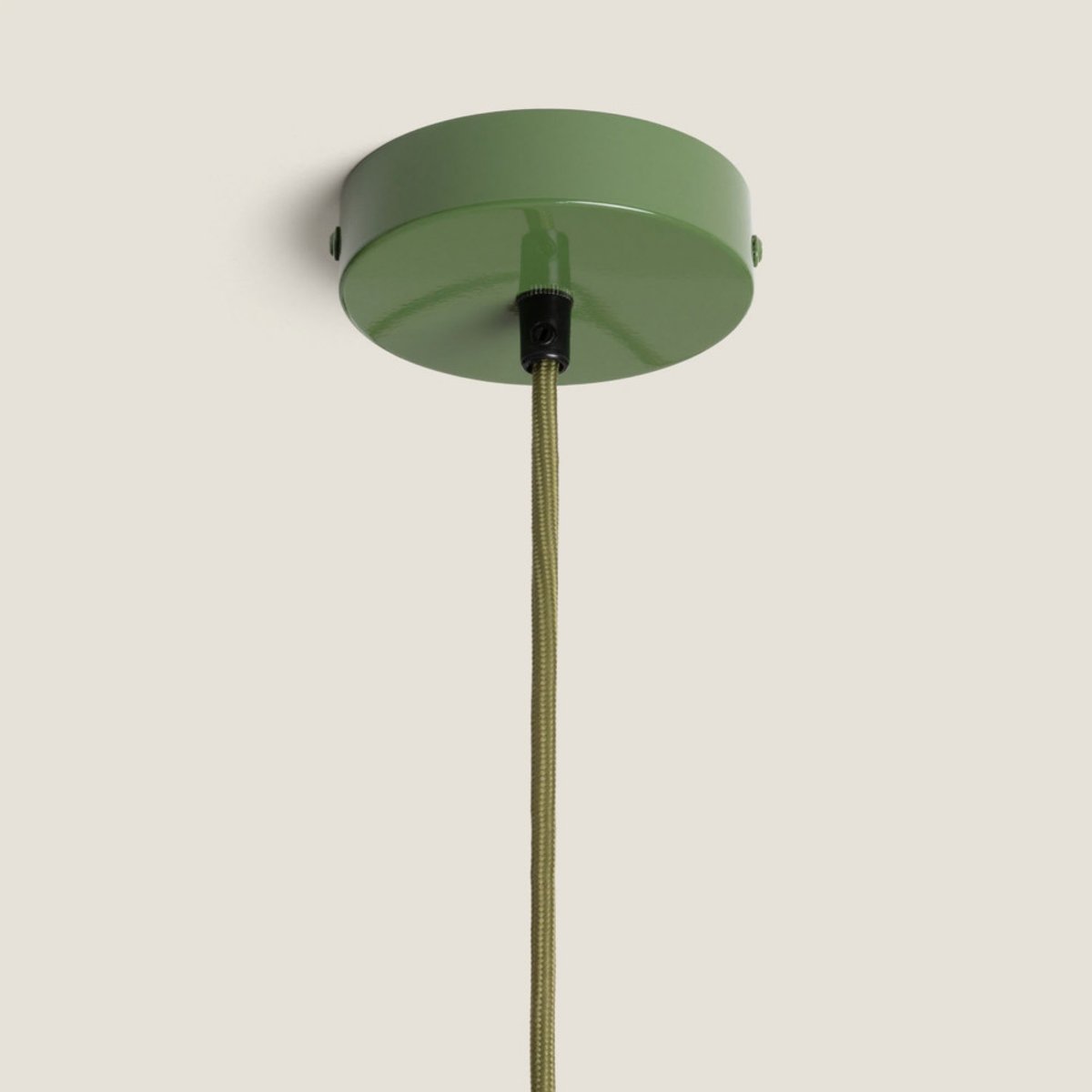 Suspension ronde en métal finition brillant  35cm- YVONNE beige, DRAWER