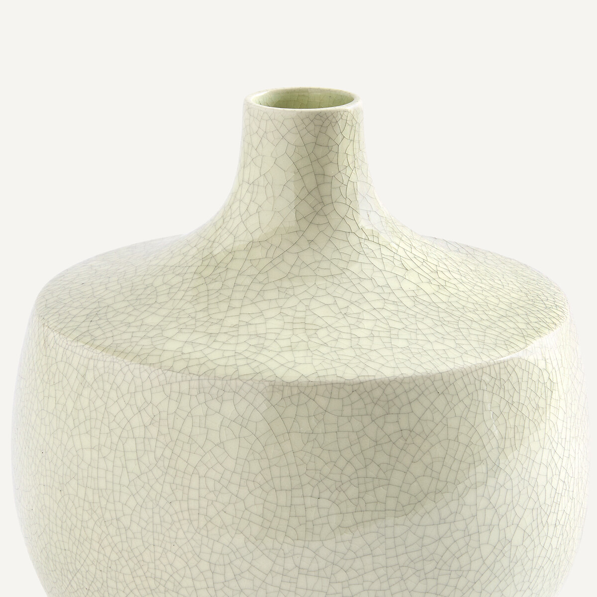 Catane crackle glaze earthenware vase, height 21.5cm ecru , AM.PM
