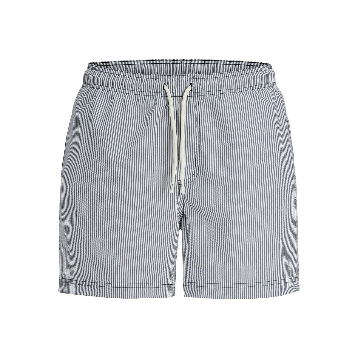 Short de bain en seersucker bleu marine, JACK & JONES
