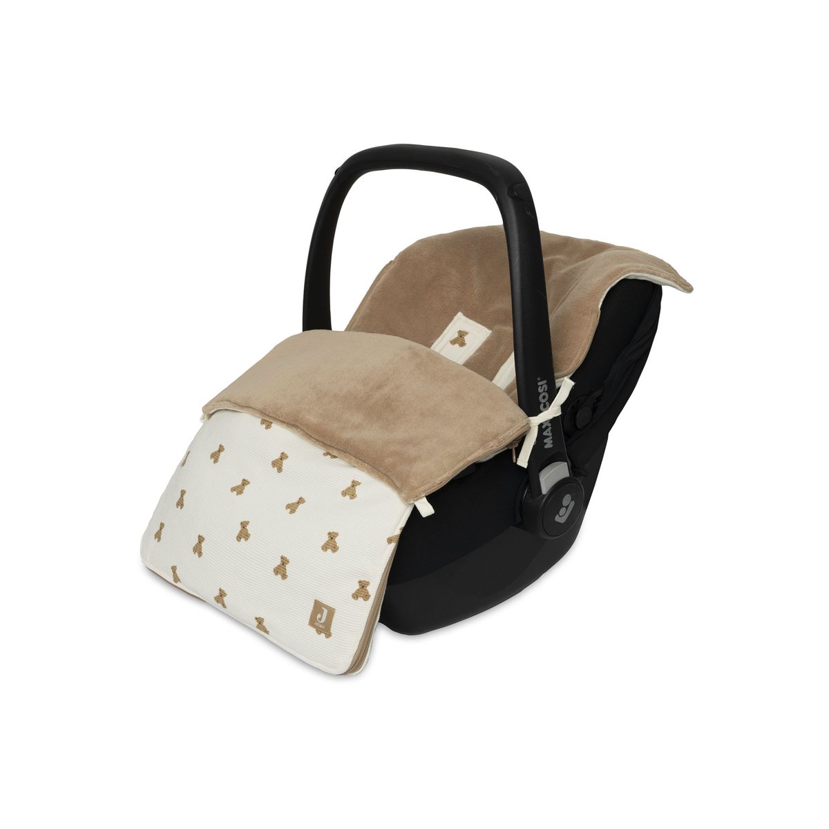 Nid d’ange passe sangle groupe 0+ blanc mini teddy bear, JOLLEIN