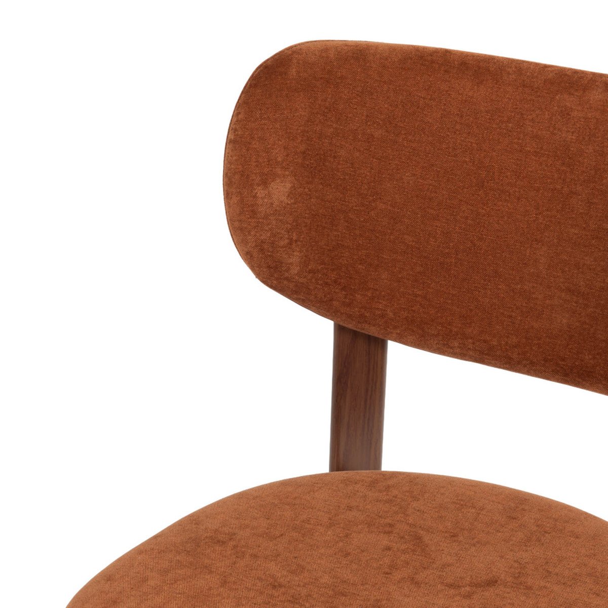 Chaise de salle à manger Dino   avec piètement finition chêne orange, AMADEUS