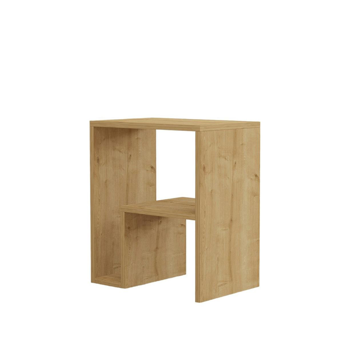 Table d'appoint rectangulaire forme L MARFA chêne, PIER IMPORT