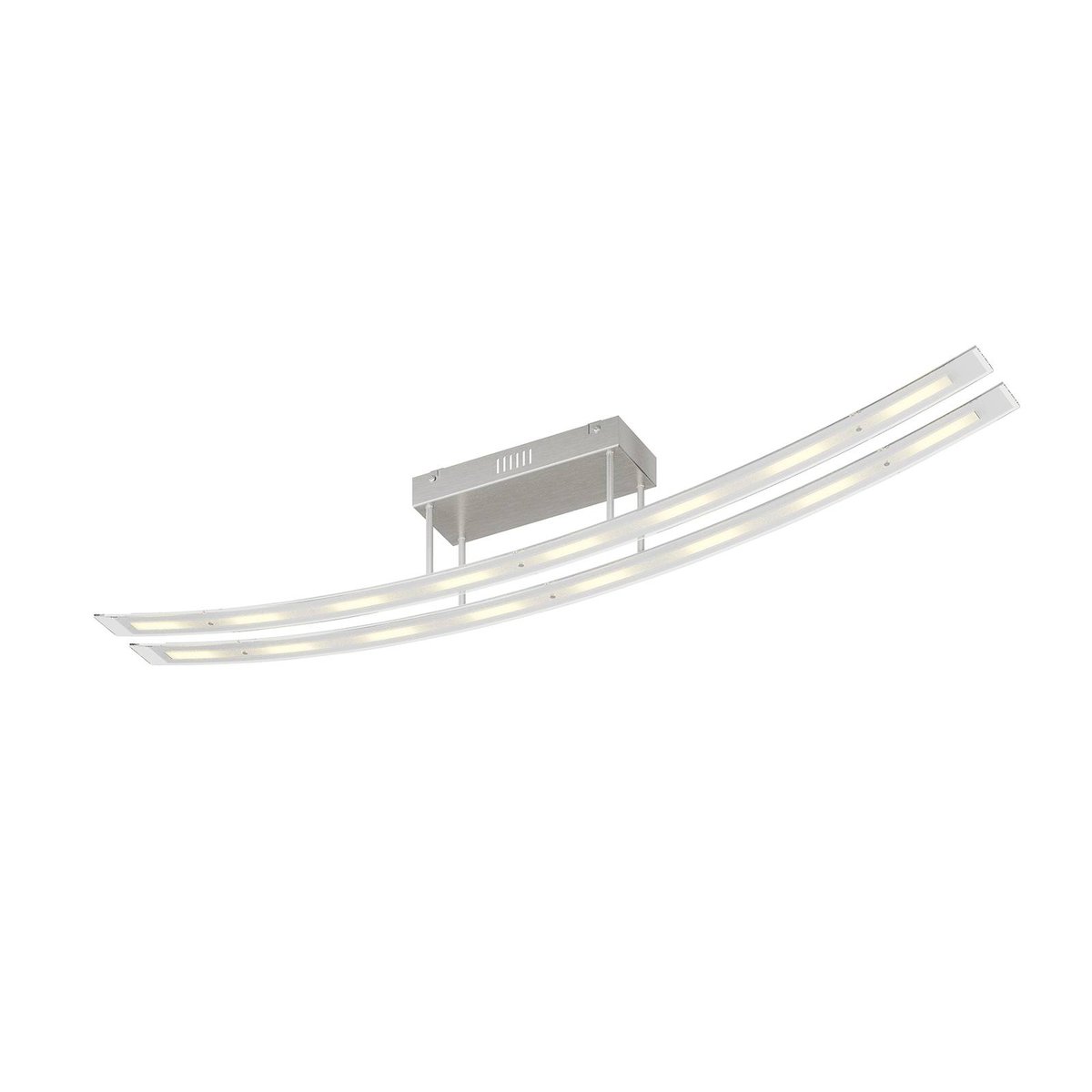 Plafonnier en verre moderneLED, Jarda frosté, nickel mat, LINDBY