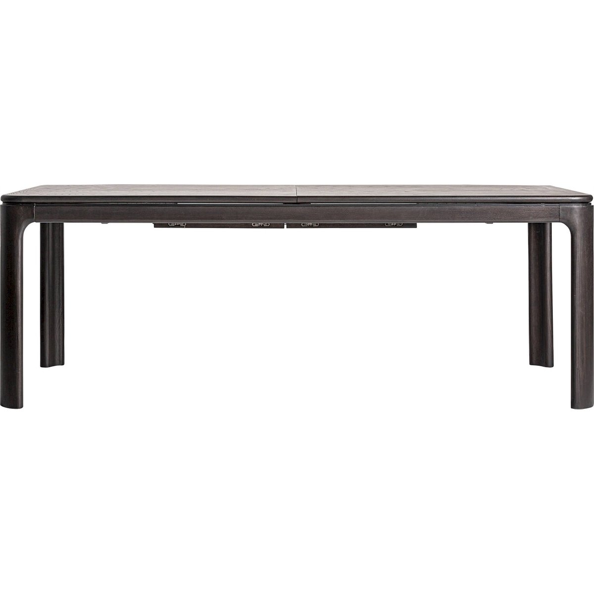 Table à manger extensible en frêne massif noir laqué, RECOLLECTION