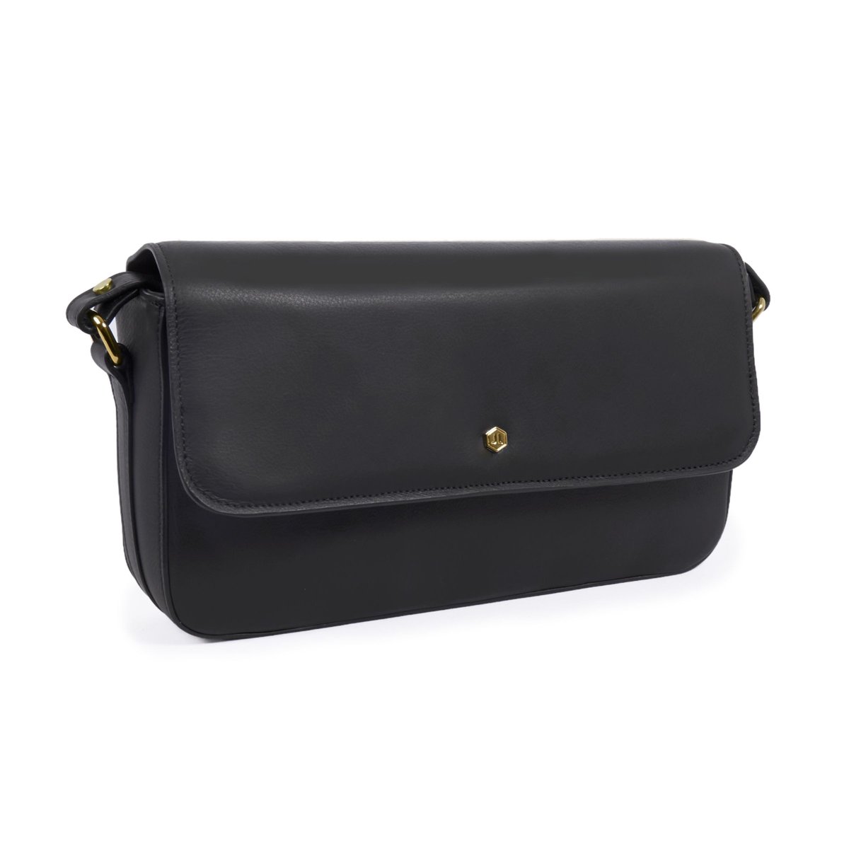 Sac baguette Hortense cuir noir, JULES & JENN