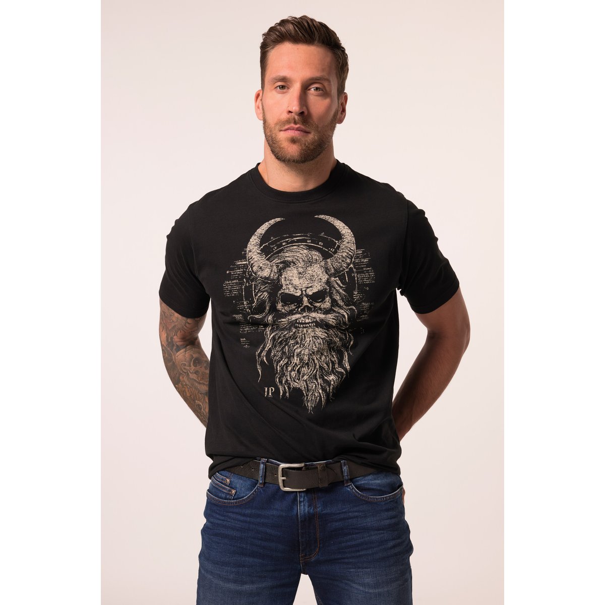 Lot de 2 t-shirts à manches courtes noir, JP1880