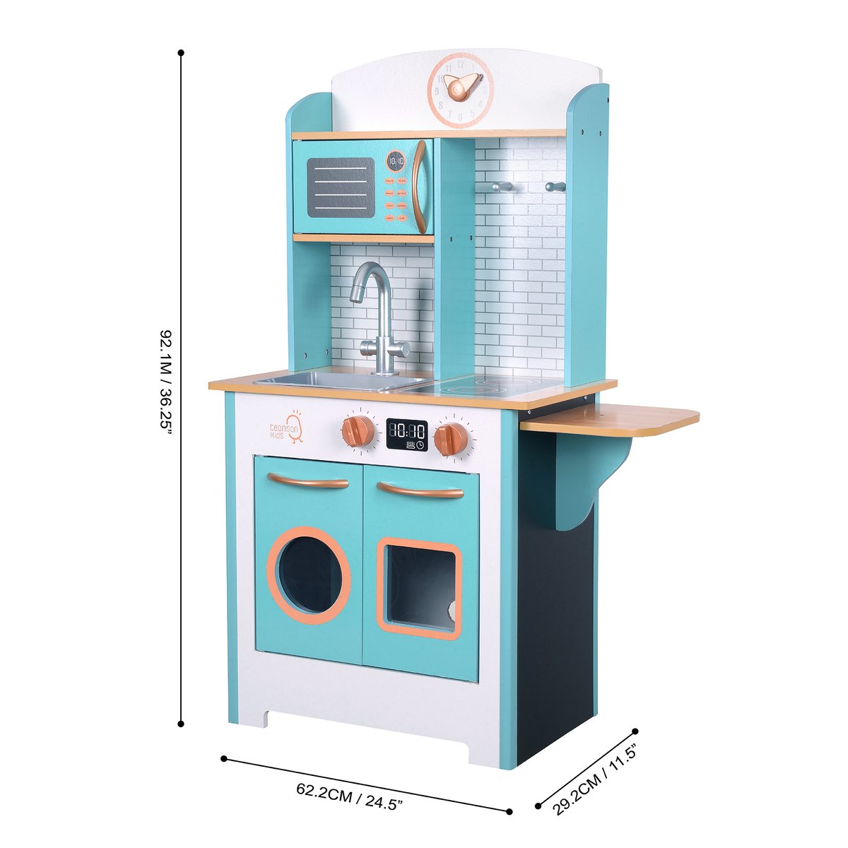 Cuisine Enfant Bois LITTLE CHEF bleu-blanc, TEAMSON KIDS