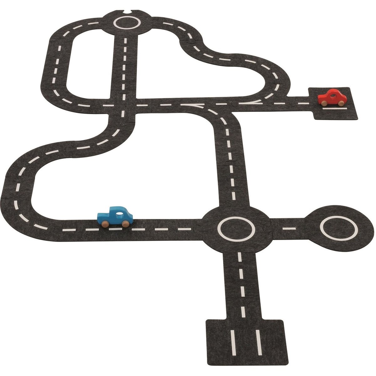 Circuit avec 2 voitures noir, GOKI