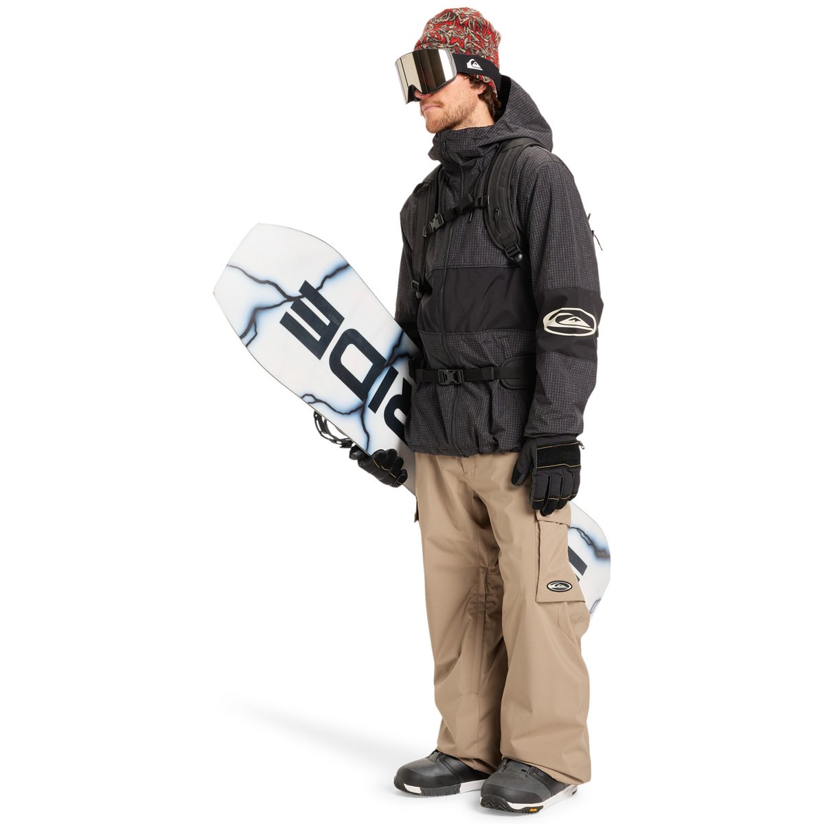 Veste de snow technique HIGH IN THE HOOD noir true black, QUIKSILVER